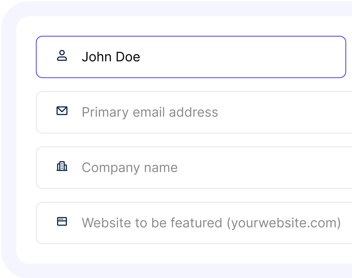 Submit your brand details form